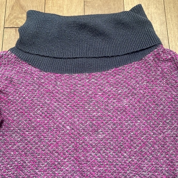 Pink Martini knit turtleneck sweater pullover pink gray 7/8 sleeves size M - Picture 3 of 11